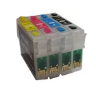 Многоразовый картридж для принтеров EPSON TX105 T24 TX115 T23, совместимый 117 T1171 + T0732N -T0734N, пустый чип автоматического сброса