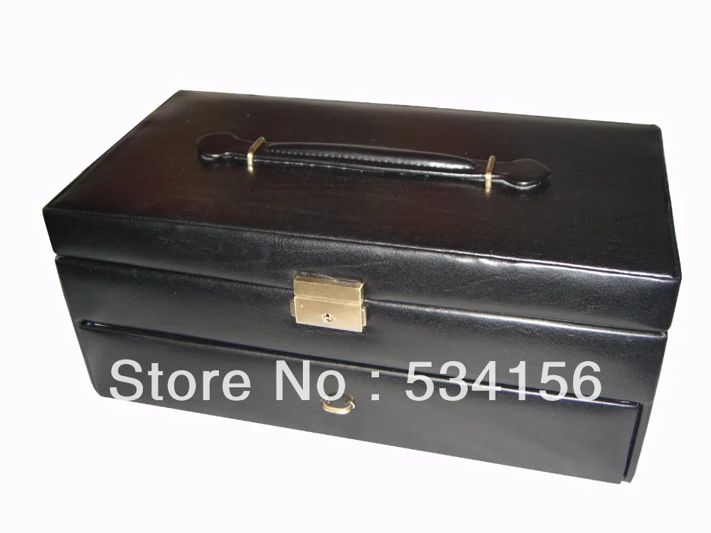 Бесплатная доставка черная роскошная коробка для часов может вместить 26