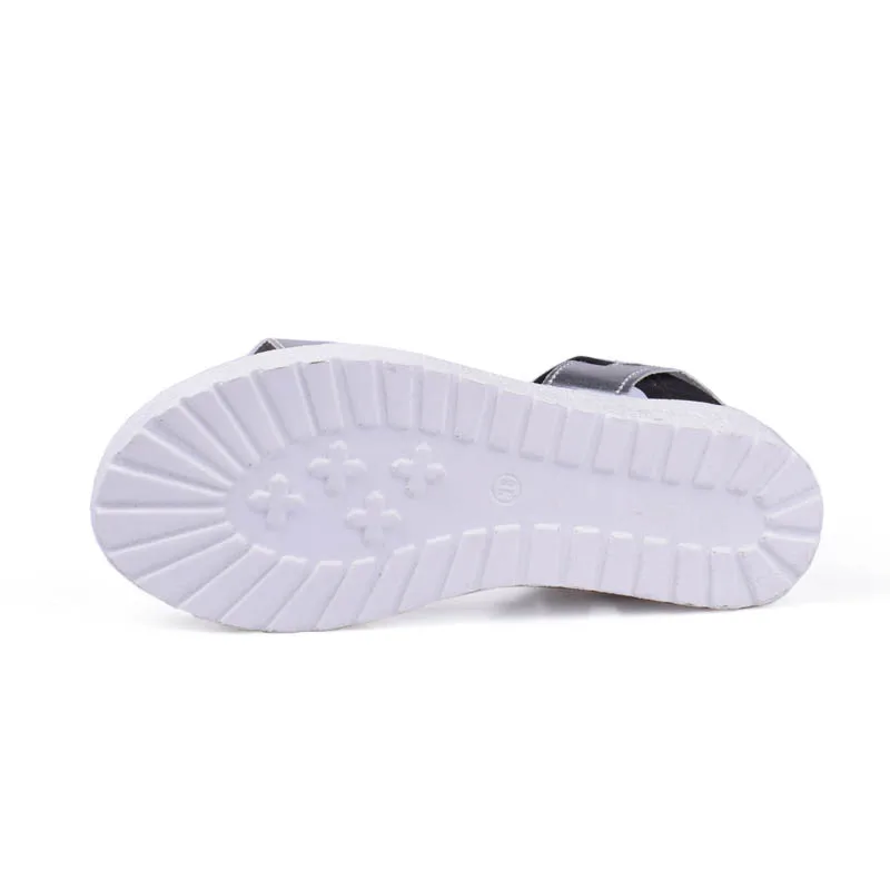 Женские босоножки с открытым носком на плоской подошве|sandalias mujer|shoes sandals womenshoes |