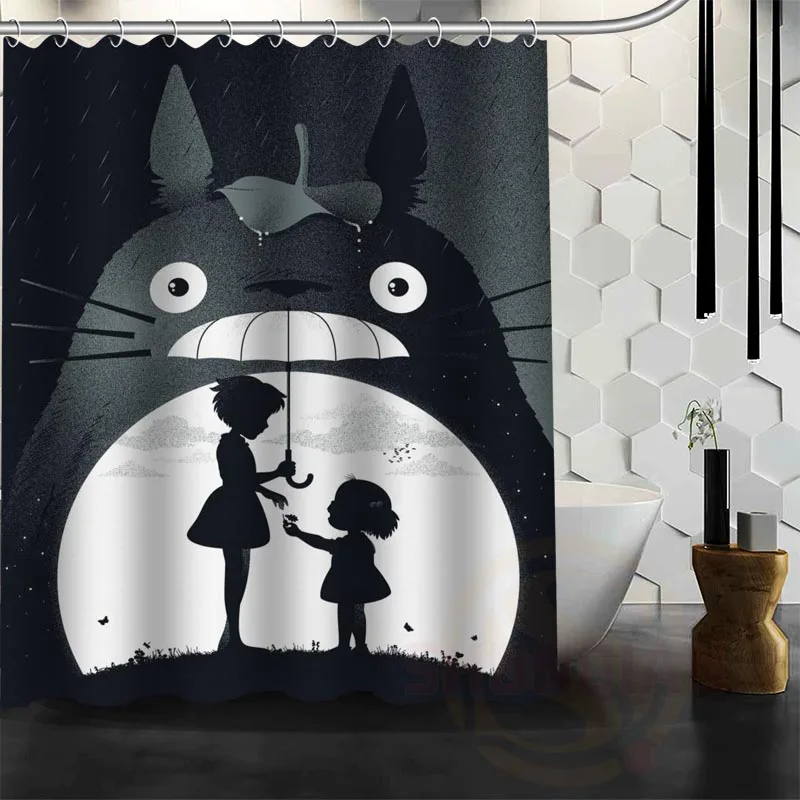 Лучшая занавеска для душа My Neighbor Totoro на заказ ванной водонепроницаемая ткань