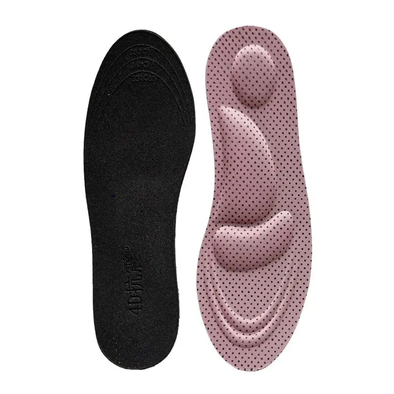 pink 1 пара, летние 4D женские стельки на высоком каблуке, дышащие, дезодорант, пот, утолщение, массаж, амортизатор, спортивные стельки - Цвет: pink
