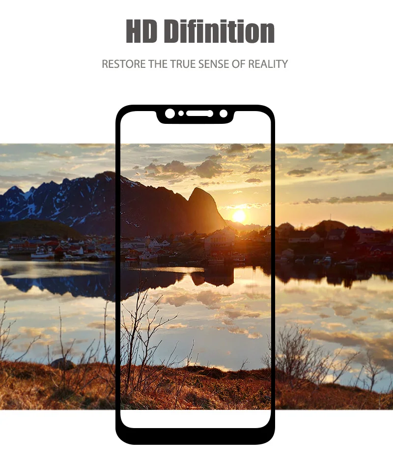 (2 шт.) 9H Премиум Закаленное стекло для Xiaomi Redmi Note 6 Pro Полное покрытие Защитная