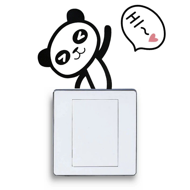 Qianyun DIY Забавные светильник бумажный переключатель наклейки на стену Украшение
