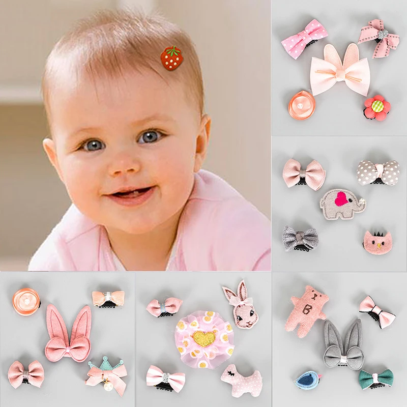 Baby New Hair Accessories 5 Pcs/Lot Set Toddler Hairpin Headdress Princess Girls Lovely Bow Knot Clip | Детская одежда и обувь