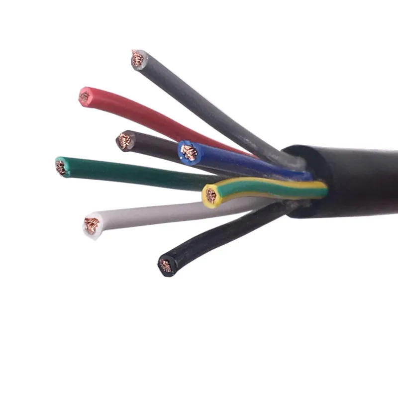 24 AWG 0 2 мм2 RVV 2/3/4/5 сердечников медный провод электрический кабель черный с мягкой
