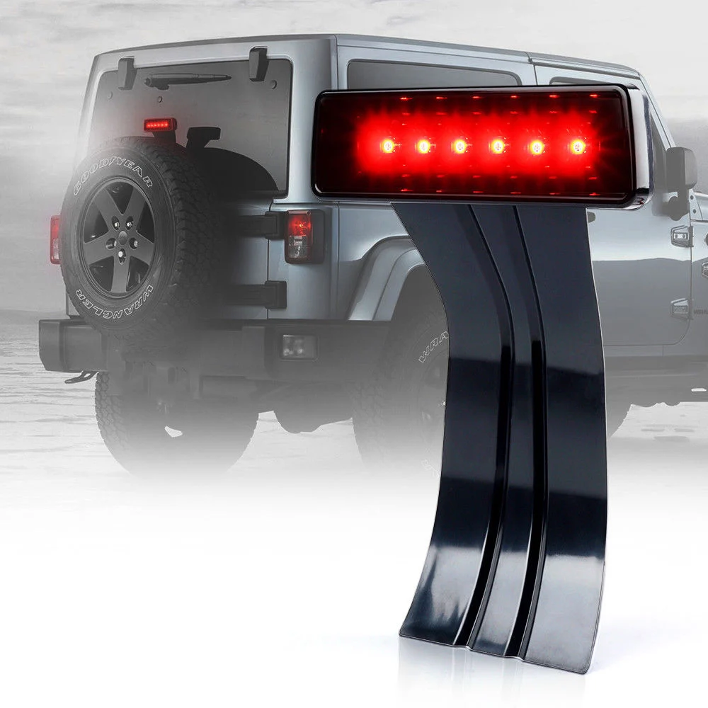 Светодиодный третий стоп-сигнал светильник обратный задний для Jeep Wrangler JK 2007-2017 2/4