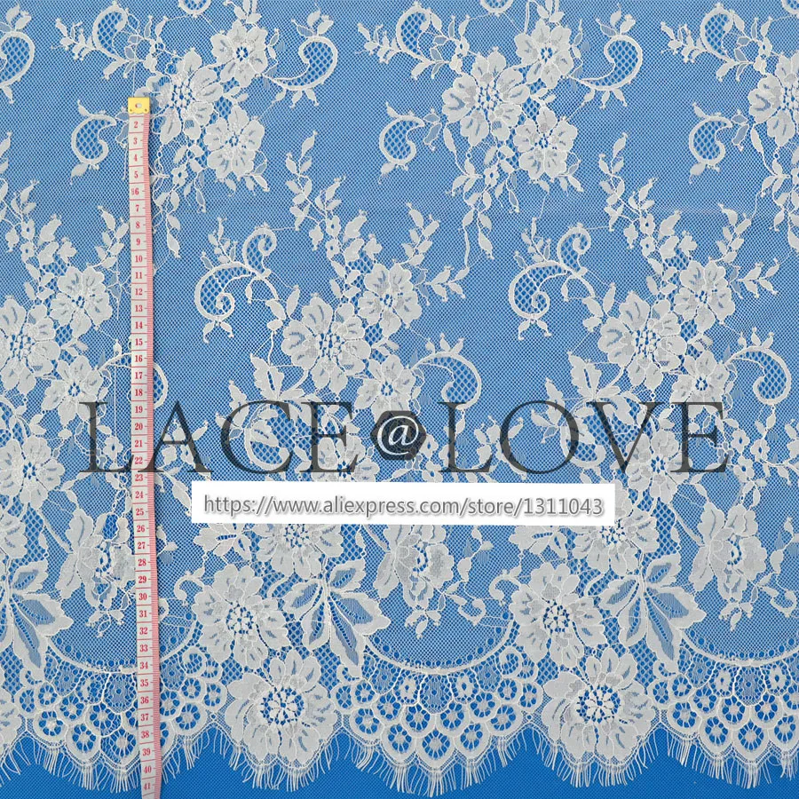 3 м/лот французская кружевная ткань для ресниц 150 см белый черный Сделай Сам