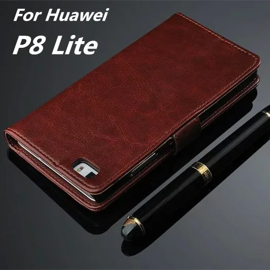 Чехол-книжка для Huawei P8 Lite высококачественный кожаный чехол с магнитной застежкой