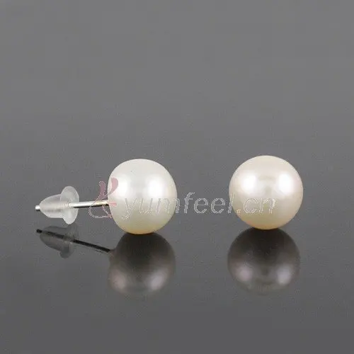 

8-8.5mm Freshwater Pearl Earring Genuine Pearls Earrings 50Pairs/Lot Free Shipping