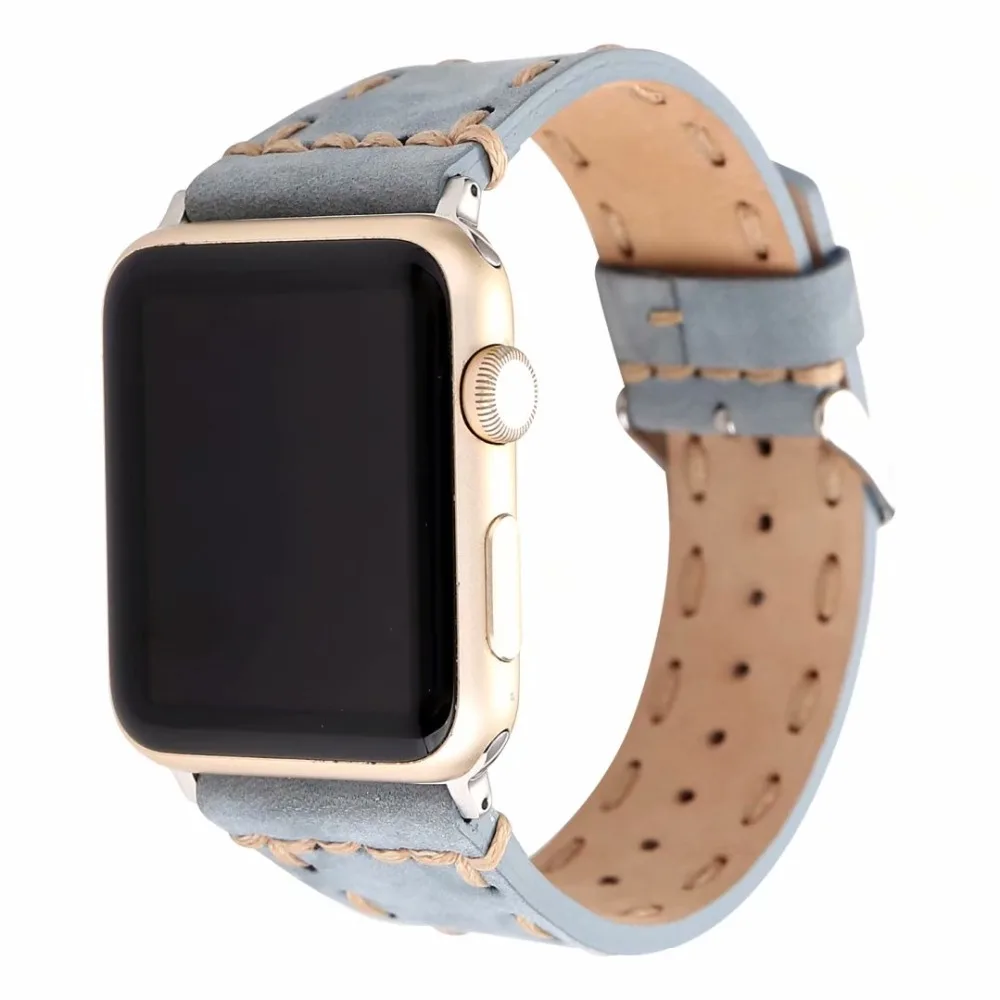 Кожаный ремешок ручной работы для apple watch series 4 3 2 1 сменный Браслет из мягкой кожи