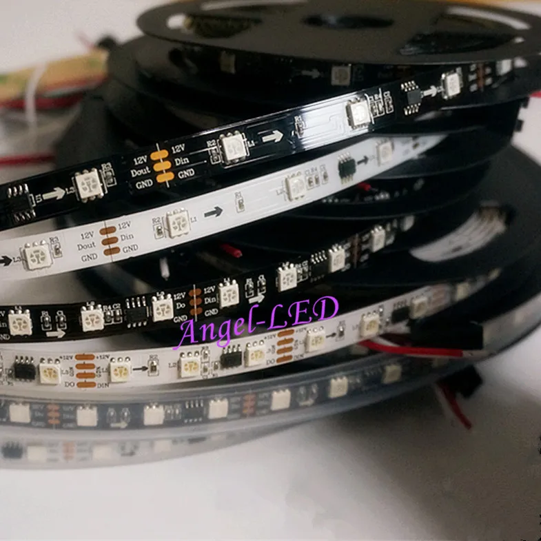 Лучшая цена 5 м/рулон DC12V ws2811ic 5050 SMD RGB Мечта адресуемых цифровой 1 ic управления 3 светодиодные внешние ic ws2811 Светодиодные пиксели полосы