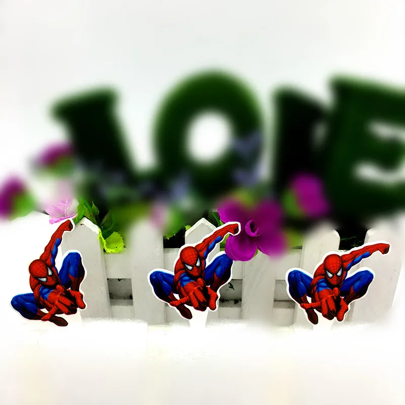 50 шт./лот фигурки для торта с человеком-пауком фруктовый Пикер товары детского