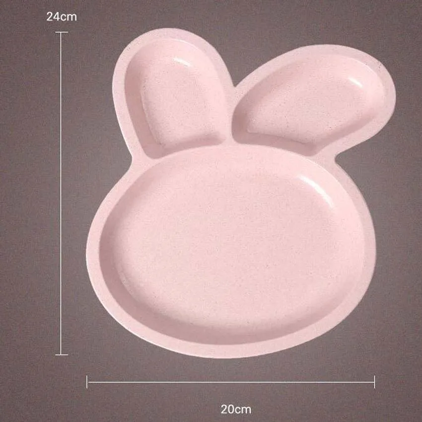 Мультипликационный кролик в стиле кавайная тарелка с милым животным узором еда