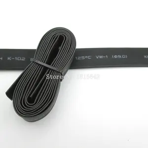 Черная термоусадочная трубка 9 мм, 1 м, термоусадочная трубка, черный цвет