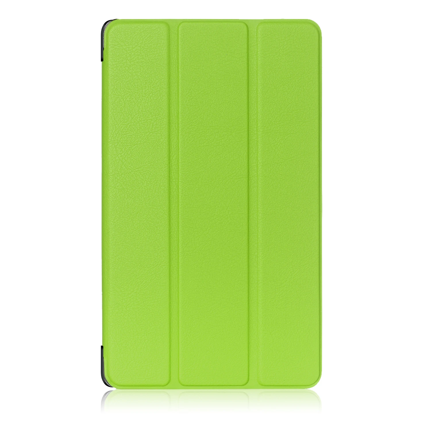 green Ультра тонкий чехол для HUAWEI MediaPad T3 10,0(9,"), складываются в три раза одноцветное из искусственной кожи умному магниту чехол с принтом+ Бесплатный подарок - Цвет: green