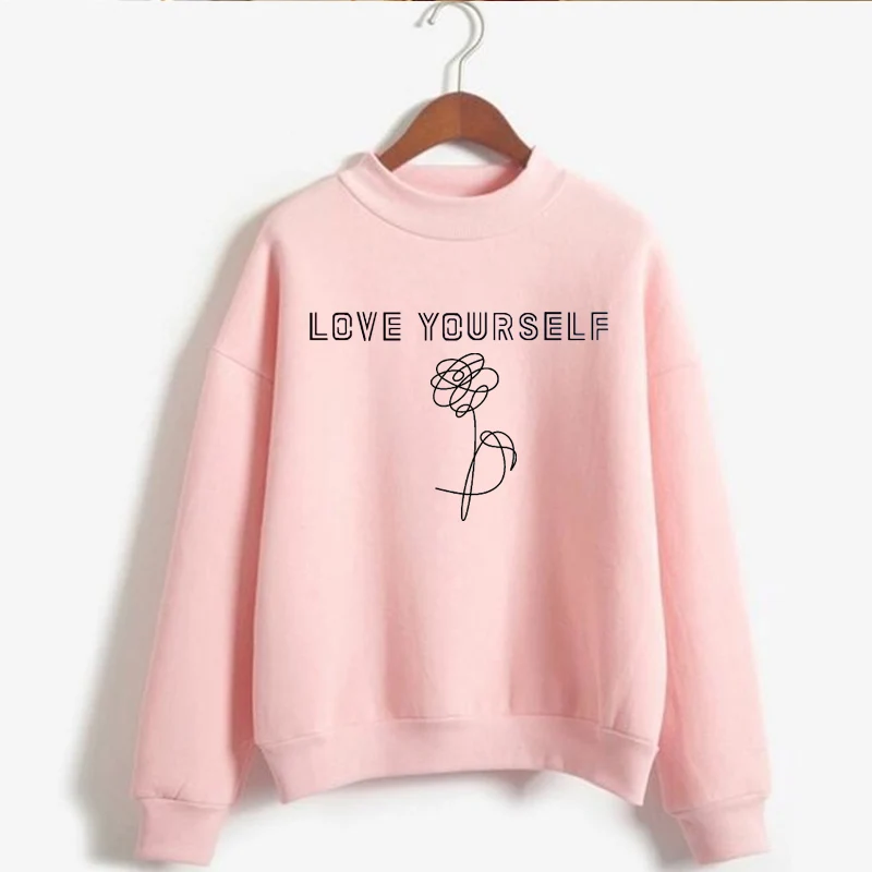 Sweatshirt16 Love Yourself kpop монолитные толстовки Верхняя одежда хип-хоп для женщин и мужчин водолазка новая DNA K-pop одежда - Цвет: Sweatshirt16