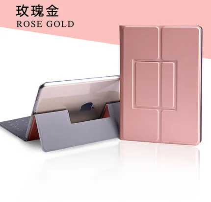 Rose Gold Защитный беспроводной Bluetooth клавиатура чехол для Apple iPad Pro 10,5 ПК, PU кожаный чехол для клавиатуры для iPad Pro 10,5" - Цвет: Rose Gold