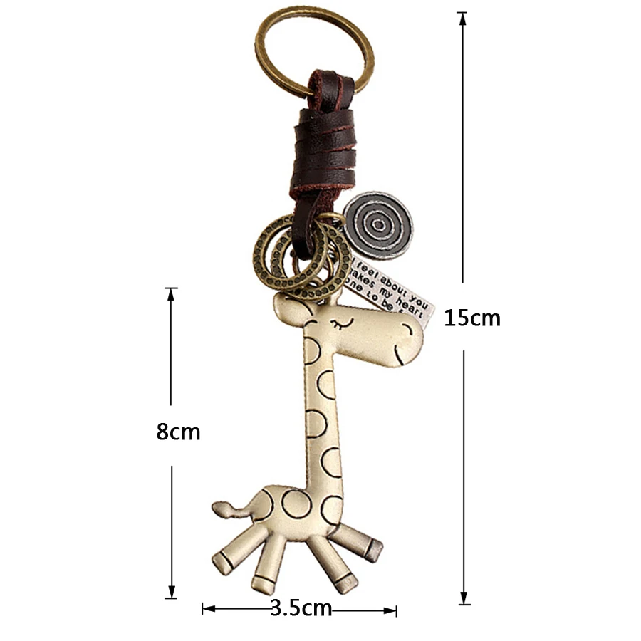 Модный креативный милый брелок в виде жирафа держатель кольца для мужчин
