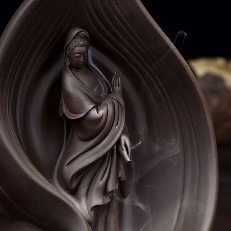 Креативная горелка Avalokitesvara башня с обратным потоком конусы для благовоний