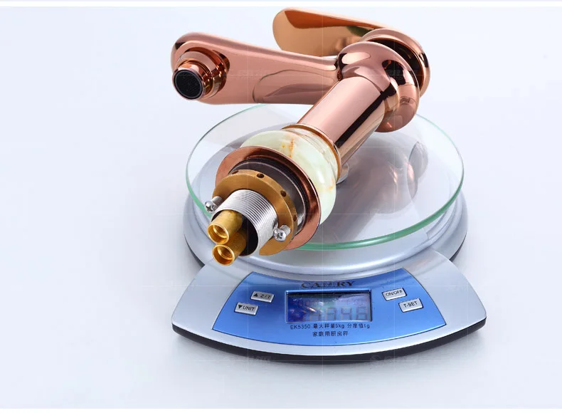 Бесплатная доставка хит продаж Твердый латунный кран для раковины розового