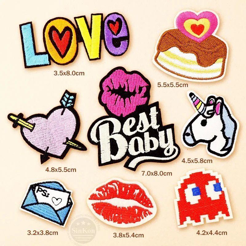 8 шт./лот лучшие детские нашивки сделай сам в мультипликационном стиле вышитая