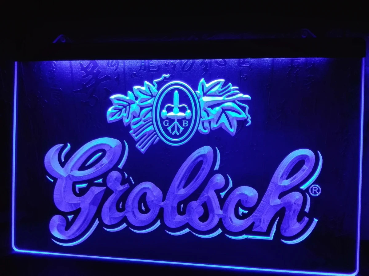 LA007- Grolsch пивной бар Пивной клуб Новый светодиодный неоновый светильник Знак