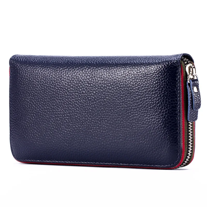 

Women Zipper Wallets 100% Genuine Cow Leather Long Wallet Female Clutch Bag Ladies Purses Lady Coin Pockets For Women Gifts