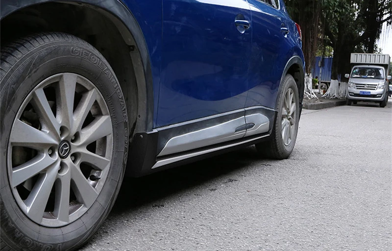 Для Mazda CX-5 CX5 2013 аксессуары 4 шт./компл. ABS хромированные Пластик боковой молдинг крышка обшивки двери кузова Наборы