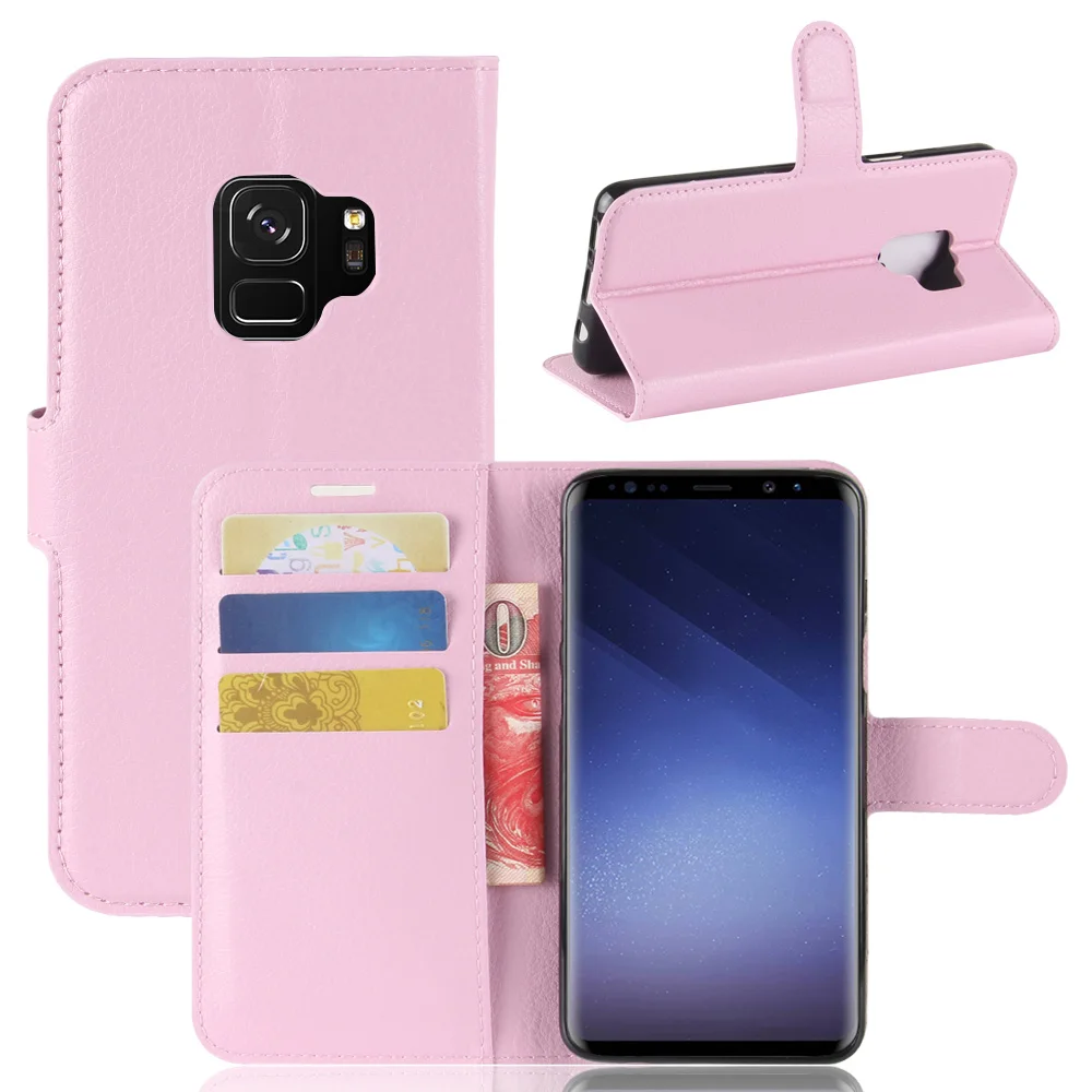 Мобильный Телефонные Чехлы для Galaxy S9 случае раскладушка флип PU покрытие края