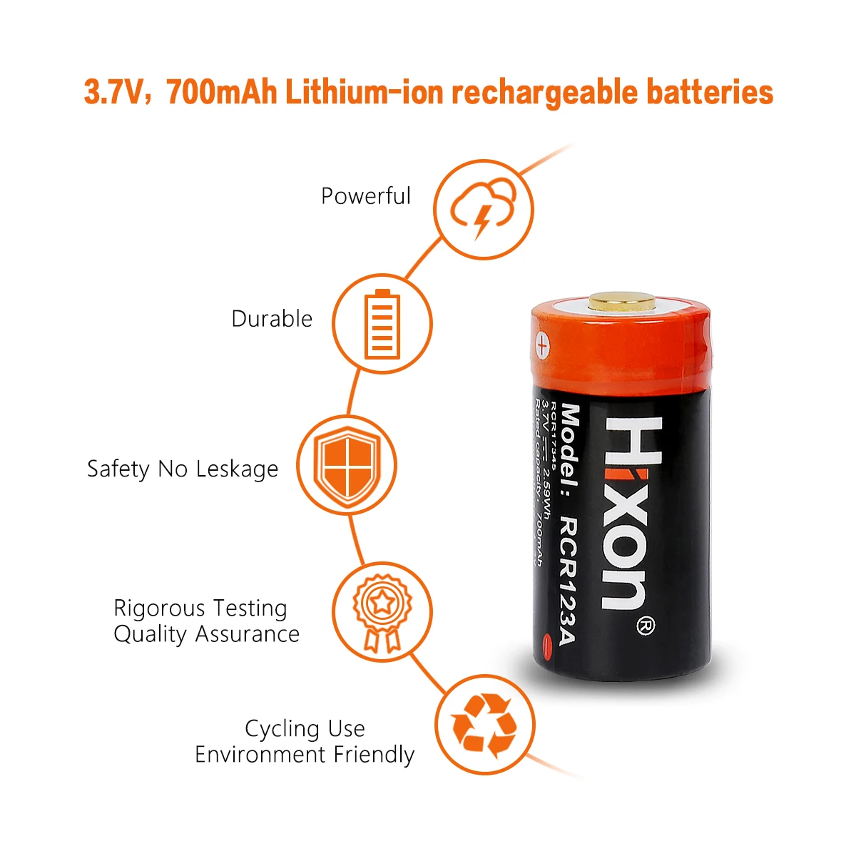12 шт RCR123a 700mAh 16340 Аккумуляторная батарея для камеры Arlo HD и Reolink argus 3,7 V cr123a перезаряжаемая