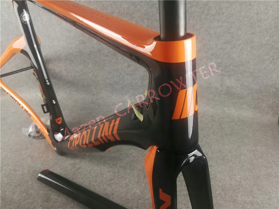 Оранжевый черный T1100 3K глянцевый MCipollini NK1K диск карбоновая рама для велосипеда с XS-S-M-L-XL на выбор