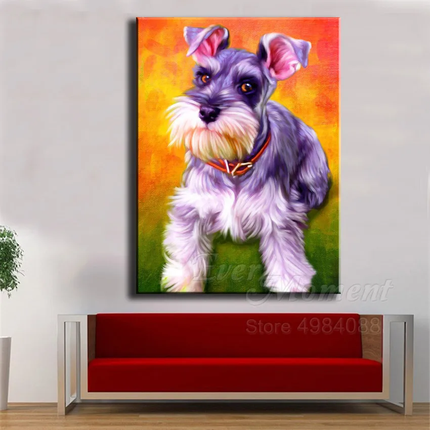 Ever Moment Diamond Painting Picture Of Rhinestone Full Square Drill Decoration Dog Colorful Background Embroidery 3F719 | Дом и сад