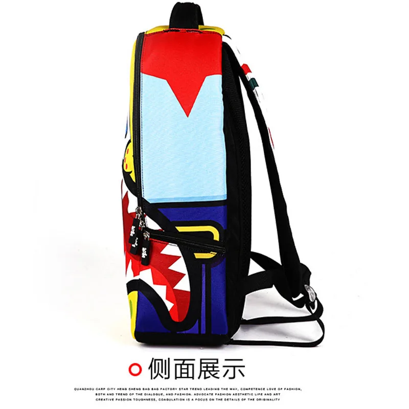 2017 New Arrival Hot spongebob cartoon embossing boys and girls students school bags travel backpacks chanhu bag famous brand | Багаж и