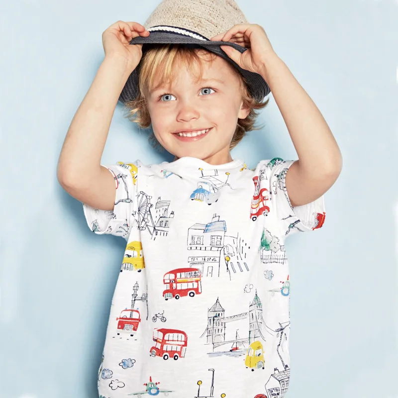 2018 брендовая одежда для мальчиков Милая футболка Детская дизайнерские футболки