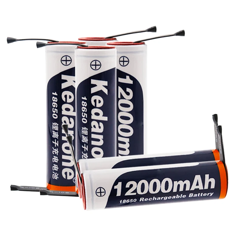 6PCS 18650 Rechargeable Battery 3.7V 12000mAh Capacity Li-ion For Flashlight Torch +diy nickel | Электроника