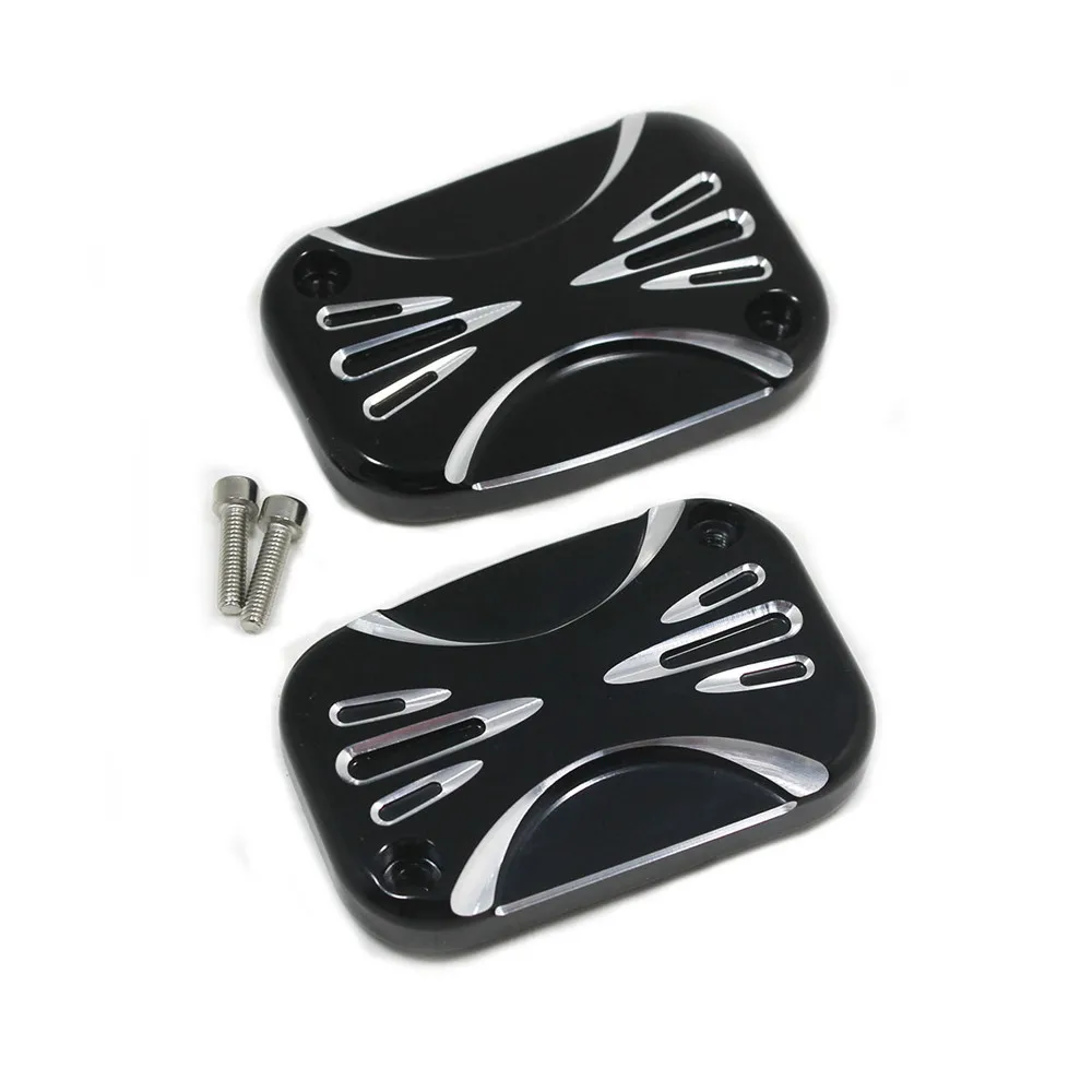 

Motorcycle CNC Front Brake Reservoir Master Cylinder Cover Aluminium For Harley Touring Road Glide Electra Glide Road King Model