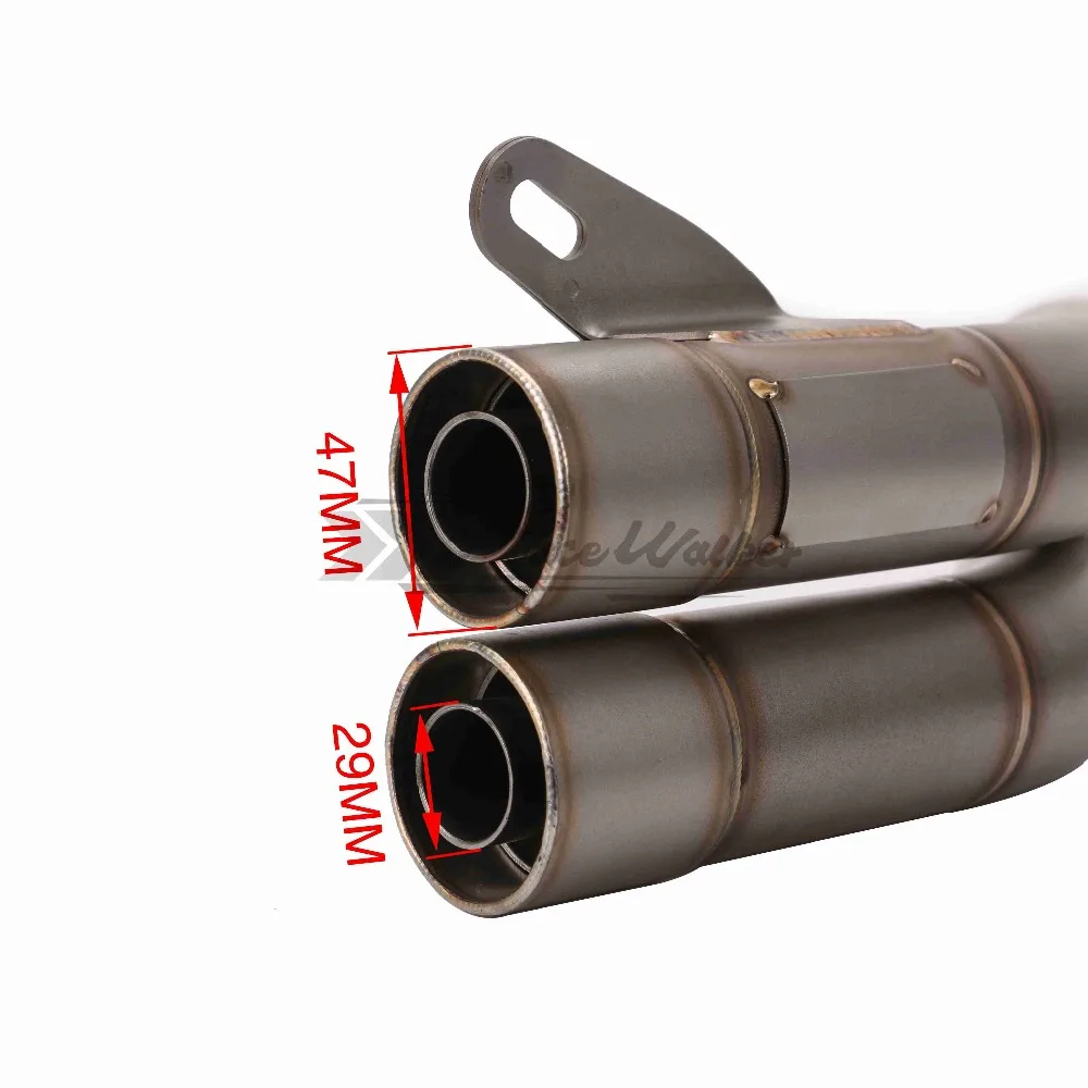 Запчасти для мотоциклов глушитель выхлопной трубы мотоцикла двойной выход Kawasaki