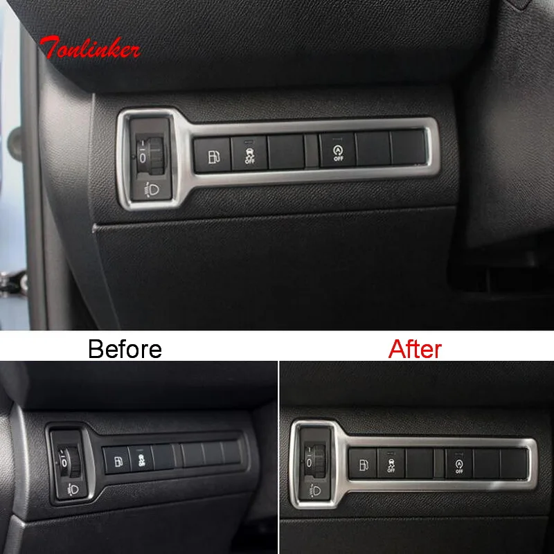 Tonlinker интерьерная Автомобильная фара Contorl крышка наклейка для peugeot 308 T9 2014 19