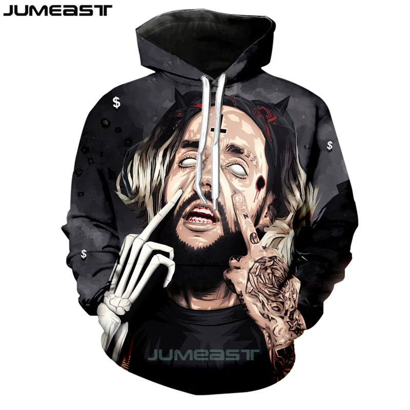 Бренд Jumeast для мужчин/женщин с 3D принтом$ uicideboy$ спортивный пуловер с длинным рукавом модные весенние толстовки