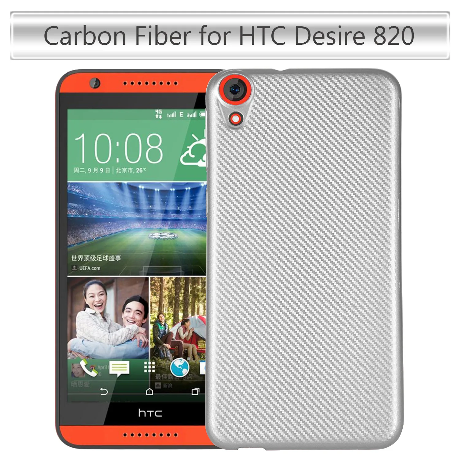 Чехол wolfrole для HTC 820 Роскошный чехол с полной защитой из углеродного волокна