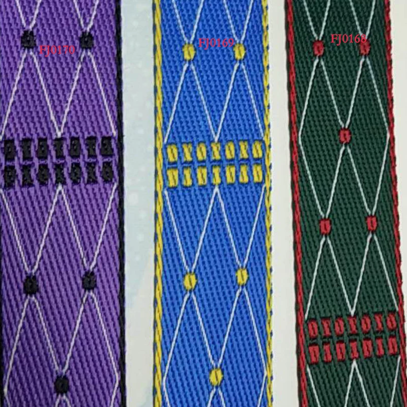 

20MM 3/4 inch jacquard grosgrain ribbon tape for bag strap 0.8mm thickness colorful