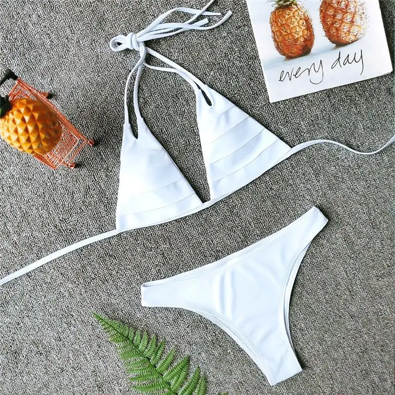 Misswim сексуальное Белое Бикини 2019 летний купальник Женский раздельный