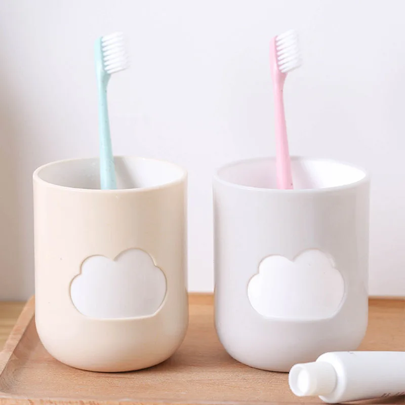 Креативная чашка с облаками и полосками многофункциональная Нескользящая щетка для зубов пар домашняя