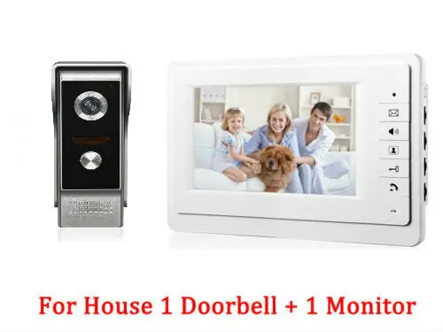 Домашний 7-дюймовый ЖК-монитор громкая связь домофон цветной видеодомофон