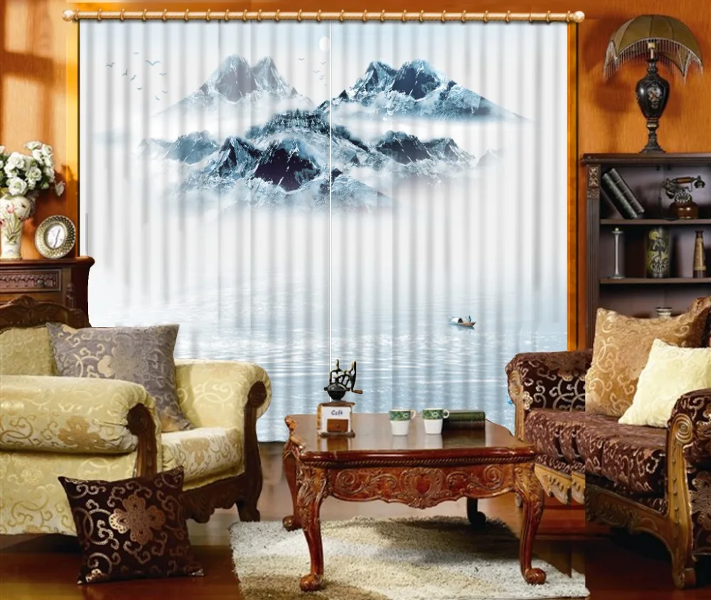 Современные Мраморные затемненные 3D занавески для спальни современные гостиной