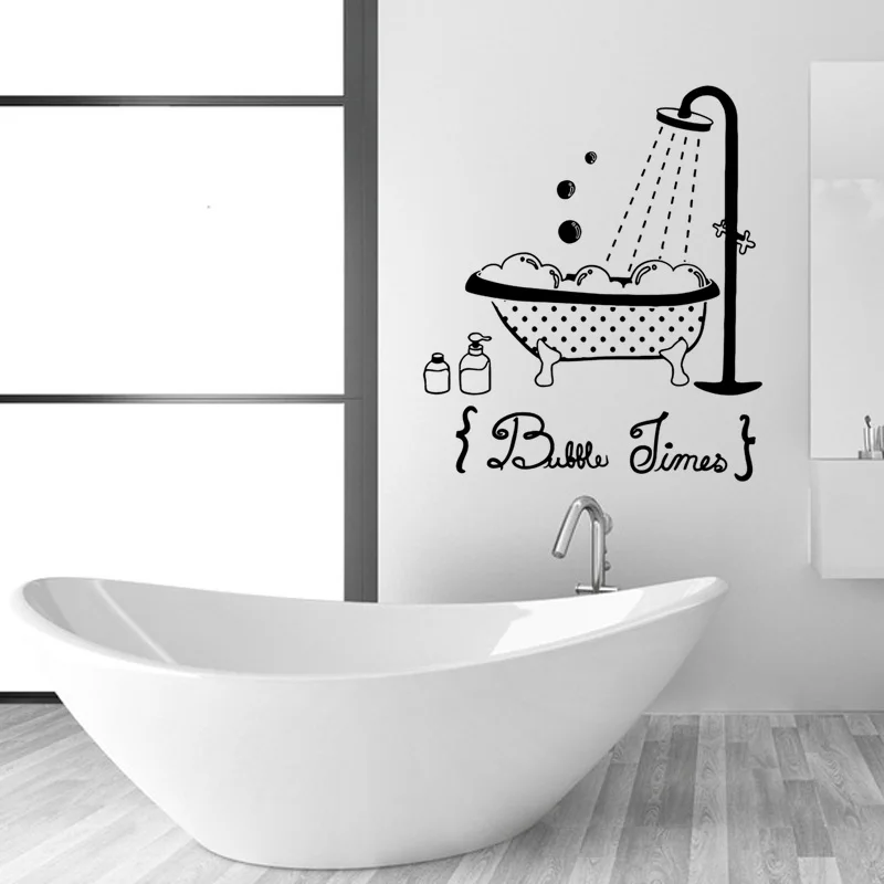 Виниловые наклейки с изображением времени пузырьков на стену съемные настенные