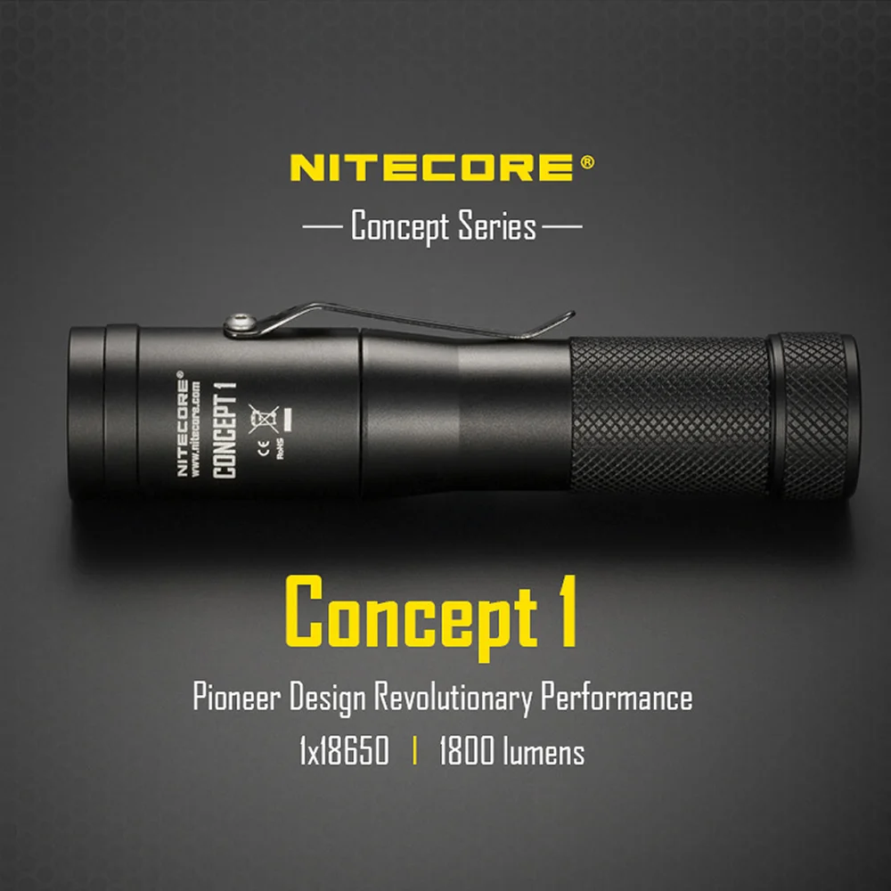 NITECORE Magnetic Tailcap C1 Lighting Lantern Concept1 1800Lumen CREE XHP35 HD E2 LED High Power Flashlight Without Battery