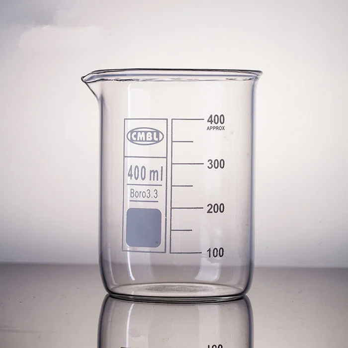Стеклянный стакан 400 мл 3 лабораторная стеклянная посуда из боросиликатного