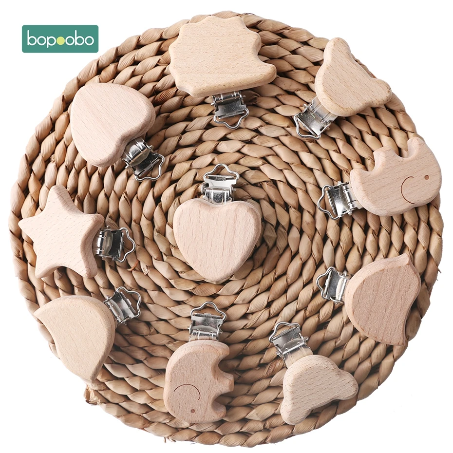 Детская соска Bopoobo деревянная Соска с животным 2 шт.|baby teether|baby wooden teetherbaby teether wood |