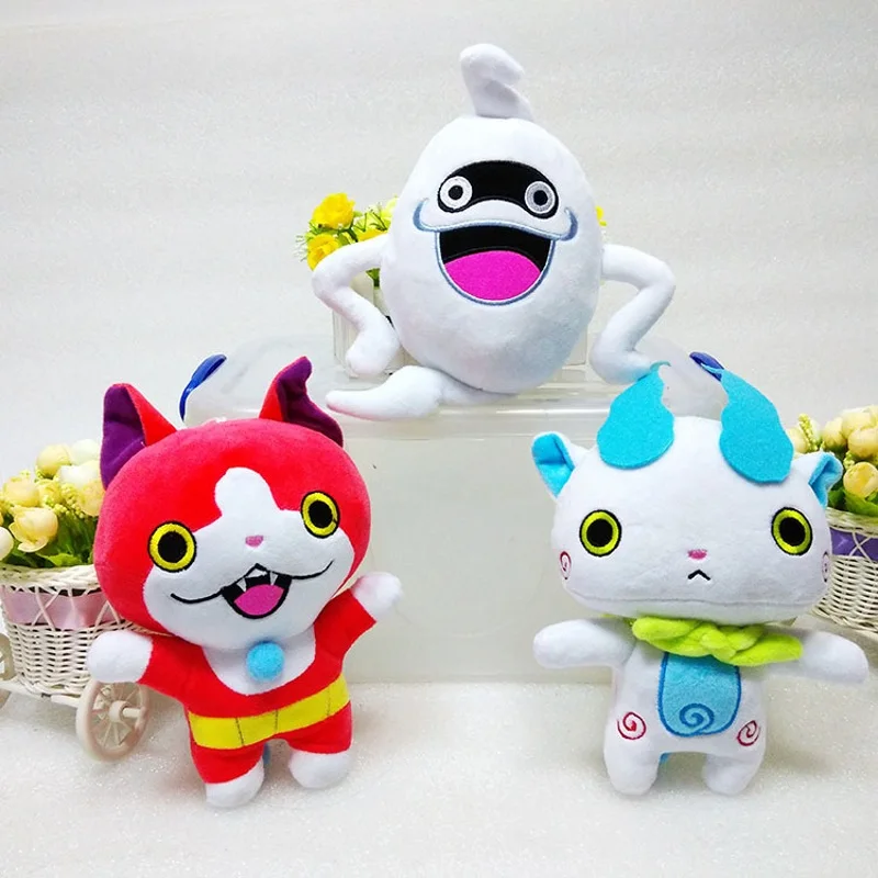 НОВЫЙ Yo Kai Watch кошка Neko мягкие Куклы дети подарок 20 см Yokai шепот jibanyan Komasan плюшевые